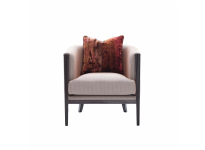 Armchair Wing Chair Fabric Gray Seater Cocktail Chair Relax Chair Design